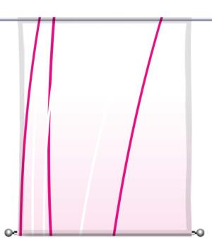 Linea magenta up dark, Scheibenhänger eckig